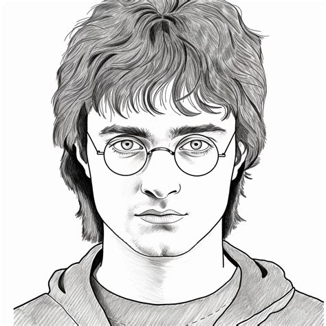 Colorear Harry Potter Daniel Radcliffe 02 De Harry Potter