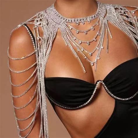 Custom Rhinestone Women Underwear Belly Crystal Sexy Ass Cross Bra