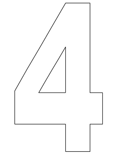 Шаблон цифр а4