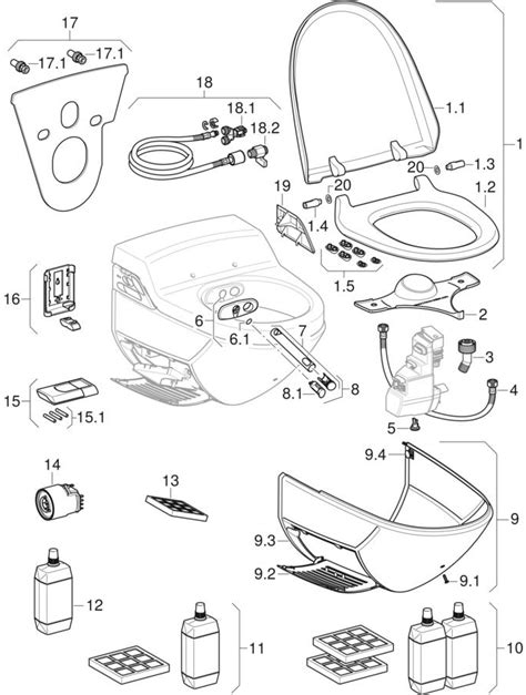 Spare Parts For Geberit Aquaclean Plus Wc Complete Solutions Wall