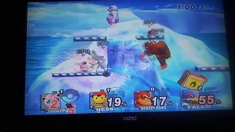 Super Smash Bros Brawl Jigglypuff Cpu Vs Ness Cpu Vs Donkey Kong