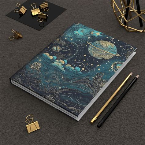 Celestial Moon Hardcover Journal Matte Heavens Alchemical Journal L