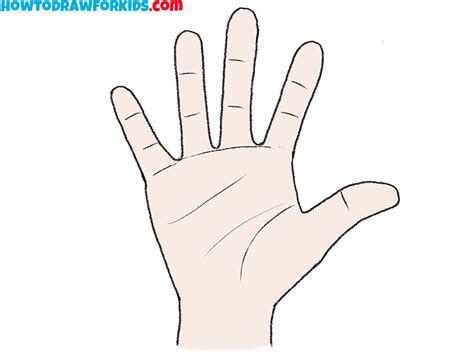 How to Draw an Open Hand - Easy Drawing Tutorial For Kids