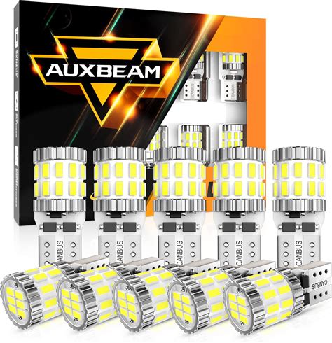 Amazon Auxbeam Upgraded Led Bulbs White Pcs Brighter