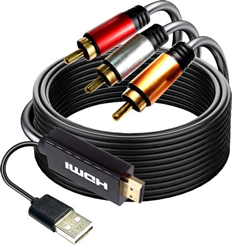 Abendessen Steifigkeit Ringel Adapter Cinch Auf Hdmi Fackeln Panorama