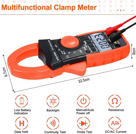 Pince Amperemetrique Ac Dc Num Rique Multimetre Bluetooth Mesurer