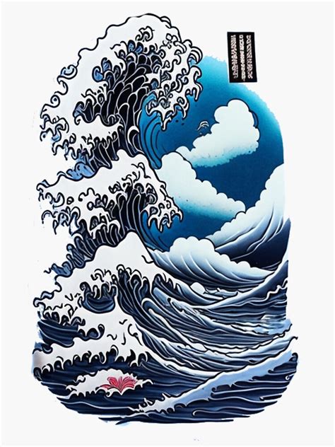 The Great Wave Off Kanagawa Sticker For Sale By XxVALxx Redbubble