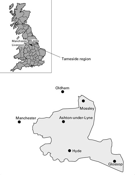 Map Of Tameside Area Download Scientific Diagram