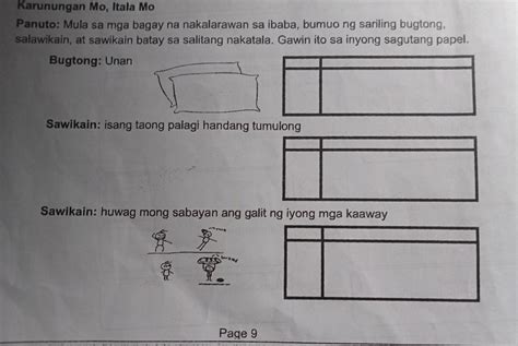 Karunungan Mo Itala Mo Panuto Mula Sa Mga Bagay Na Nakalarawan Sa