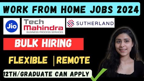 JIO URGENT HIRING DIRECT SELECTION WORK FROM HOME JOBS 2024