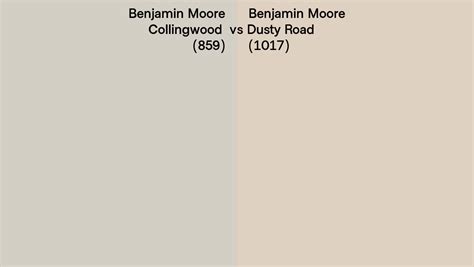 Benjamin Moore Collingwood Vs Dusty Road Side By Side Comparison