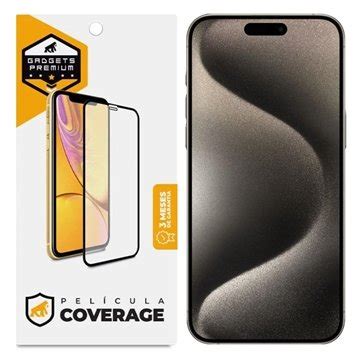Melhor Película Para Iphone 15 - Pelicula para iPhone 15 Pro - Coverage 5D Pro Preta -Gshield | eFácil