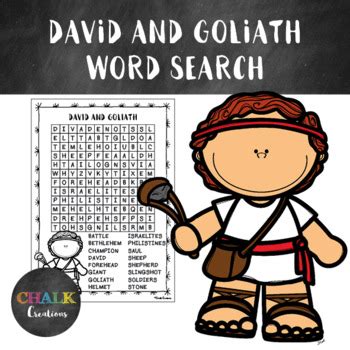 David And Goliath Word Search By Chalk Creations Tpt