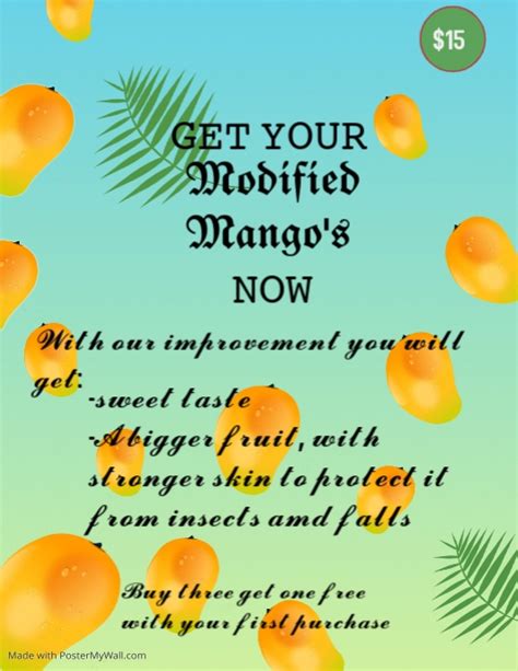 Mango Flyer Postermywall