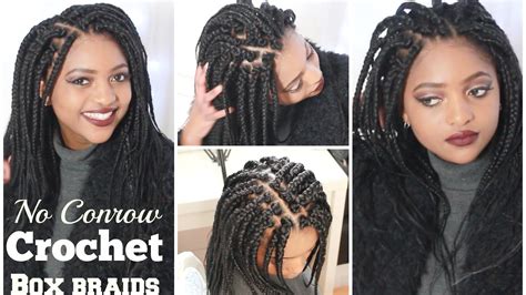 Individual Crochet Box Braids No Conrows New Method Youtube