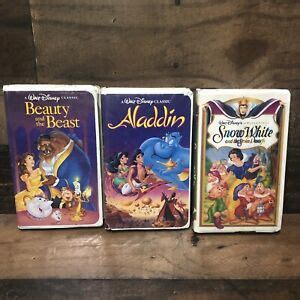 Disney Vhs Lot Aladdin Beauty And The Beast Snow White Ebay