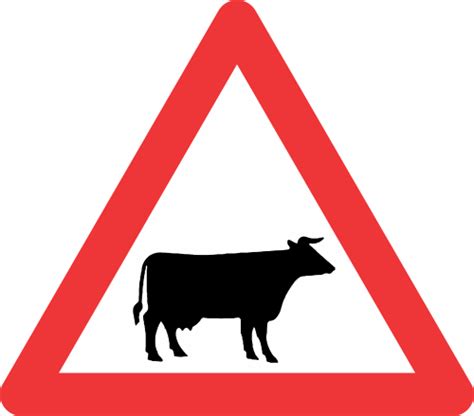 W310 Domestic Animals Cattle Road Sign Safety Signs And Equipment