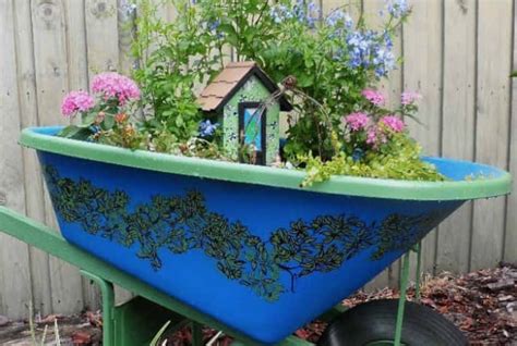 24 Wheelbarrow Fairy Garden Ideas You Gonna Love Sharonsable