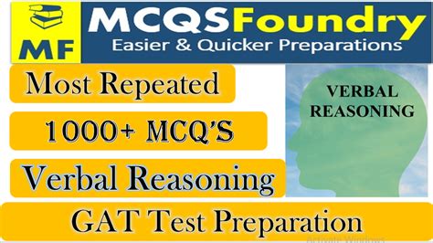 Verbal Reasoning Mcqs For Gat Test Preparation Gat Test Preparation