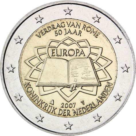 HOLANDA 2 EUROS 2007 TRATADO DE ROMA 50 ANIVERSARIO SC BIMETALICA