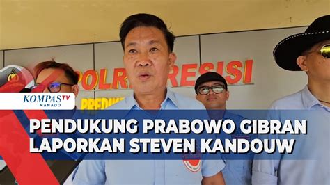 Tkd Prabowo Gibran Laporkan Steven Kandouw Ke Polisi Youtube