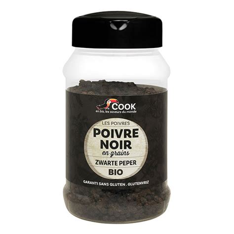 Poivre Noir En Grains Bio Cook 200g Course En Ligne Cashbio