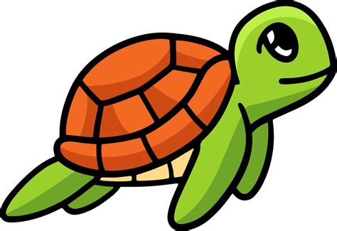 Sea Turtle Cartoon Colored Clipart Illustration 9359981 Vector Art at ...