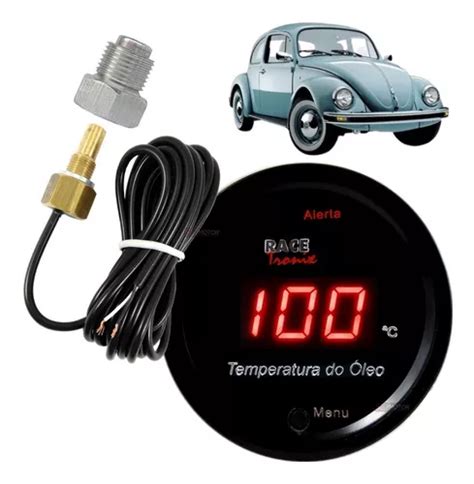 Relogio Temperatura Fusca Marcador Digital C Adaptador Vm