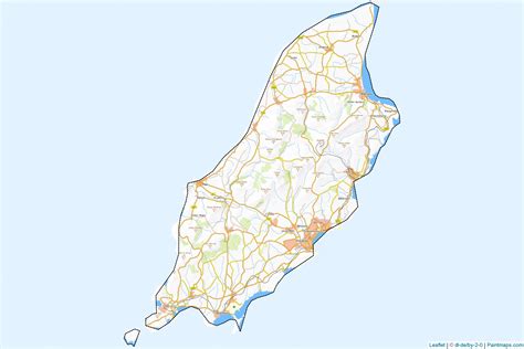 Make Printable Isle Of Man Maps With Border Masking Cropping Using