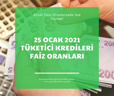 Ocak T Ketici Kredileri Faiz Oranlar Nda Son Durum