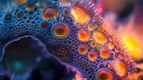 Intricate Fungal Cell Structures and Spores in Vivid Colors and ... 
