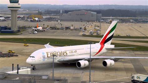 Emirates A380 Take Off And Landing At London Gatwick Airport Youtube