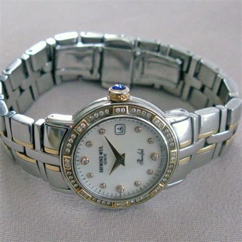 Raymond Weil Parsifal Stainless Steel And 18k Gold Mop Diamond Bezel