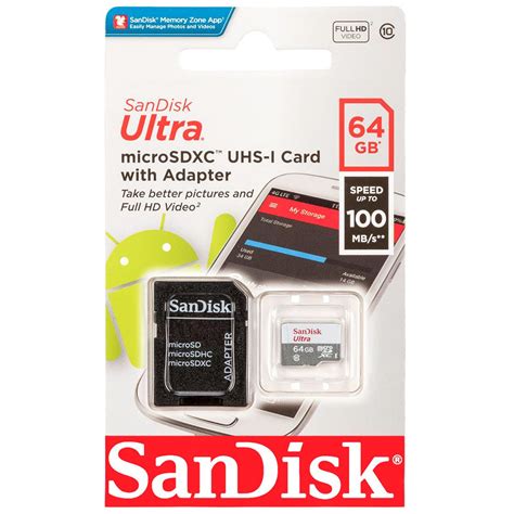 Sandisk Ultra Lite Micro Sdxc 64gb Memory Card Black Techinn