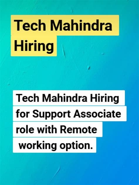 Tech Mahindra WFH Hiring Any Graduates KickCharm