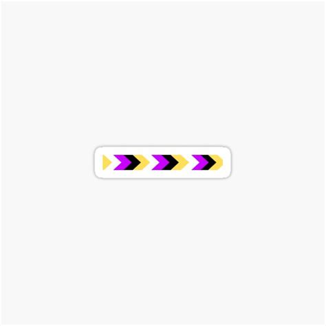 Pride Flag Chevrons Non Binary Sticker For Sale By Thesassypanda