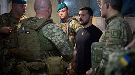 Zelensky Visits Frontline Troops Near Bakhmut In East Ukraine