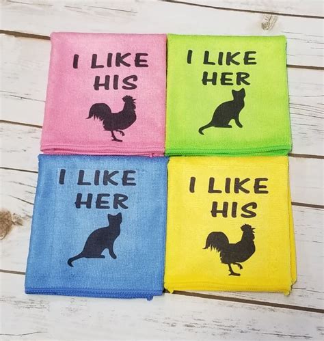 Naughty Cum Rag Vag Rag After Sex Clean Up Towel I Like His I Like Her Valentines Day