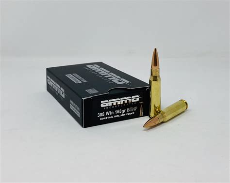 Ammo Inc 308 Win Ammunition AI308168BTHP-A20 168 Grain Boat Tail Hollow ...