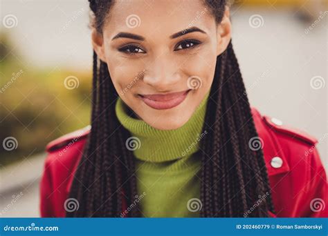 Cropped Photo Of Young Attractive Cheerful African Woman Happy Positive