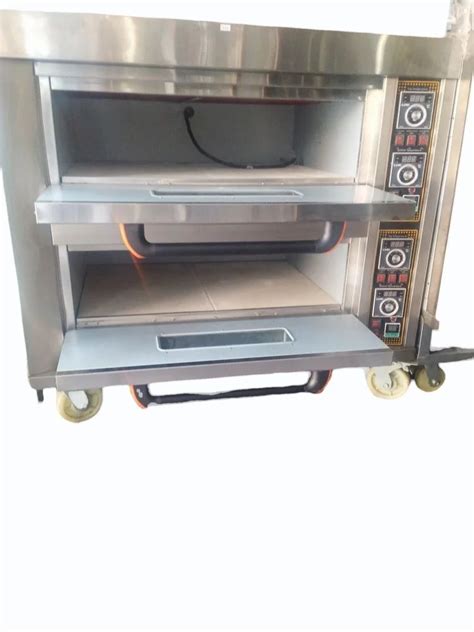 Stainless Steel Large Commercial Double Deck Four Tray Electric