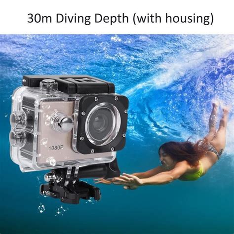 HURRISE Caméra 1080P 1080P HD 2 pouces écran LCD Sports 30m caméra d