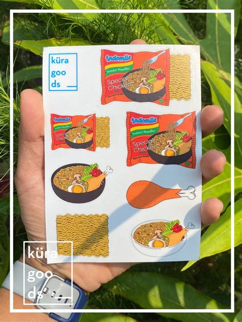 Jual Sticker Pack Indomie Ayam Spesial Stiker Set Aesthetic Lucu