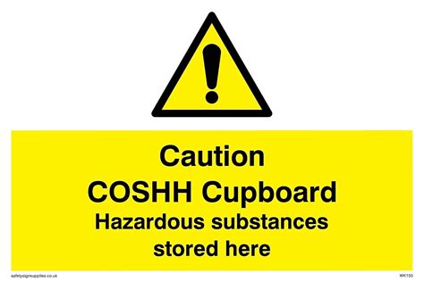 Caution Cosh Cupboard Hazardous Substances Stored Here Amazon Co Uk