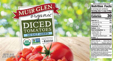 The Updated Nutrition Facts Label Shows Hunts Diced Tomatoes Include 3 C2e