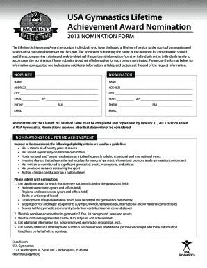 Fillable Online Jostens Berenson Lifetime Achievement Award Fax Email