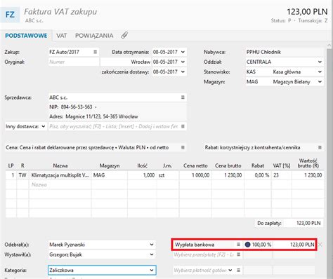 Faktura Zaliczkowa Zakupu Subiekt Nexo Forum InsERT