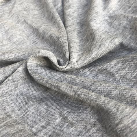 Modal Cotton Solid Heather Gray Jersey Knit Fabric By The Yard