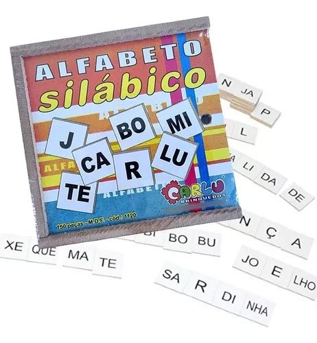 Brinquedo Alfabeto Silabico Alfabetização 150 Peças Escolar R 110 em