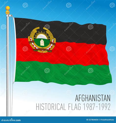 Afghanistan Historical Flag, Years 1987 To 1992 Stock Vector ...